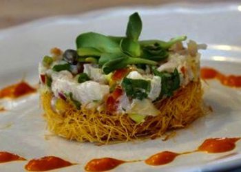 סביצ׳ה קדאיף על קרם פלפלים